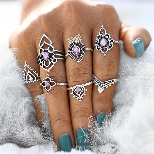 7pcs Fashion Jewelry Rings Set
