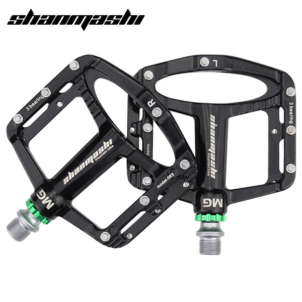 SMS Bicycle Pedals 6 Bearings Wide Non slip Aviation Magnesium