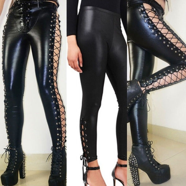 SOLOW Lace Side Panel Legging Black 3005E1 - Free Shipping at Largo Drive