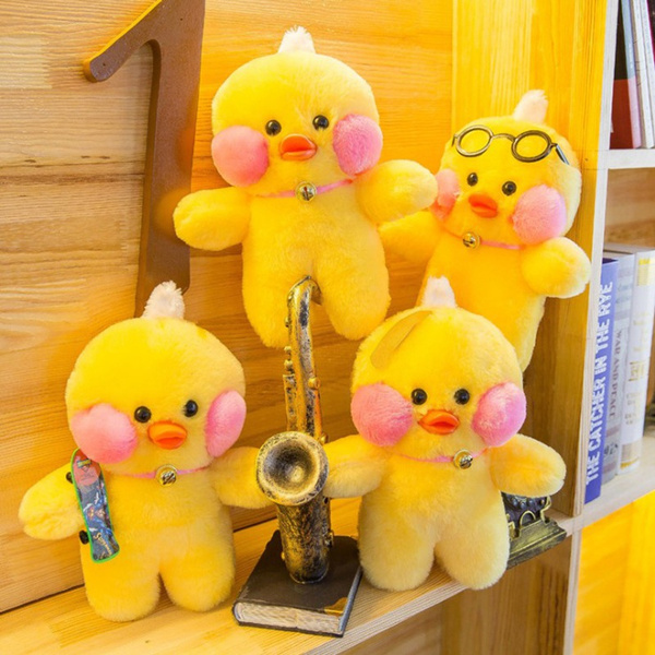 Popular Lalafanfan Small Yellow Duck Plush Stuffed Toy Doll Kids Children Birthday Gift Soft Cute Lovely Animal Toys Wish