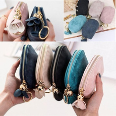 Fashion Ladies PU Leather Mini Wallet Card Key Holder Zip Coin Purse Clutch Bag