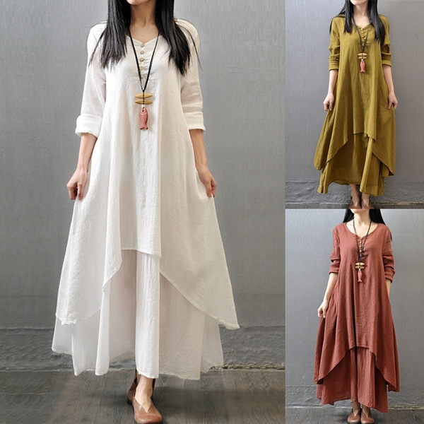 New Stitching Loose Casual Maternity Dresses Fall Winter Pregnancy Clothes  for Pregnant Women Plus Size Maternity