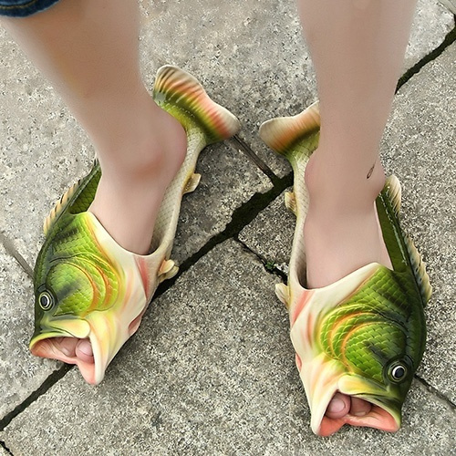 mens fish slippers