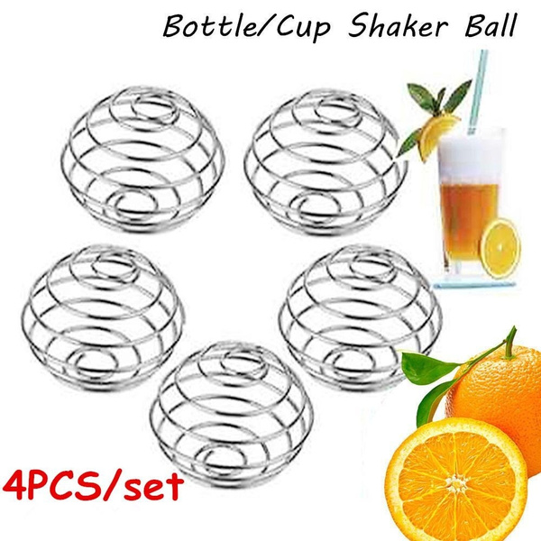 4PCS Stainless Steel Mixing Blender Ball Juicer Balls Milk Drinks Mixer