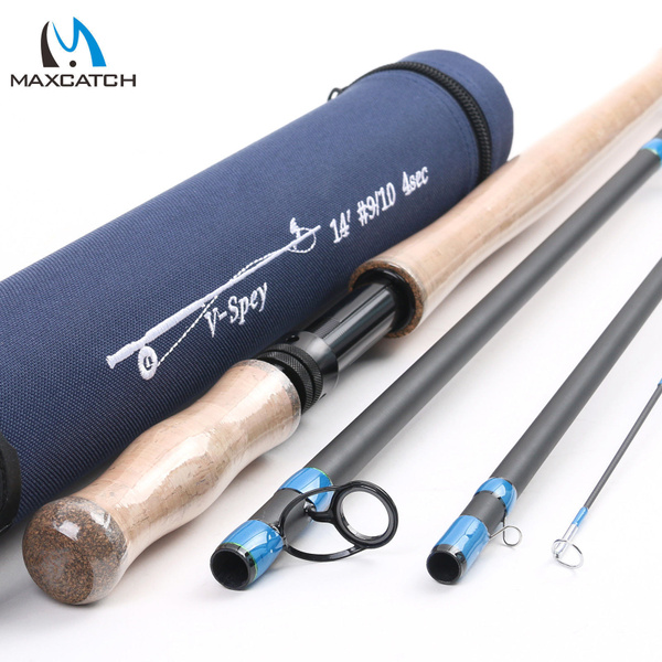 Maxcatch Spey Fly Rod 9/10WT 14FT 4Pieces Medium-fast Fly Fishing