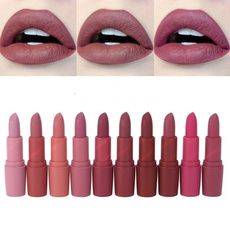 18 Color Miss Rose New Matte Lipstick Nude Makeup Lips Waterproof Long-lasting Easy to Wear Nude Makeup Lips Moisturizing Lip (18 Colors)