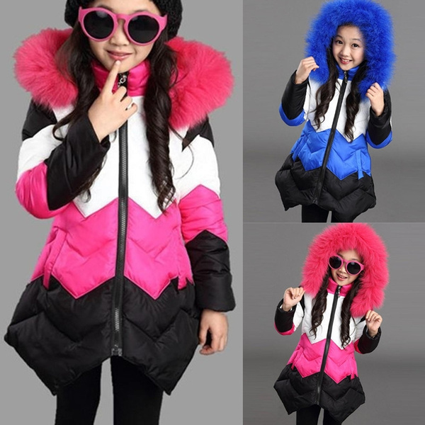 Girls Winter Coat Thick Coat Large Padded Winter Jacket Girl Child Wish