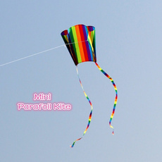 beachkite, Flying, rainbow, kiteparafoil