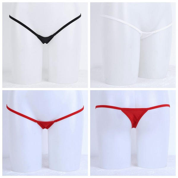 Fashion Women's Low Waist G-string Triangle Bikini Strap T-back Shorts ...