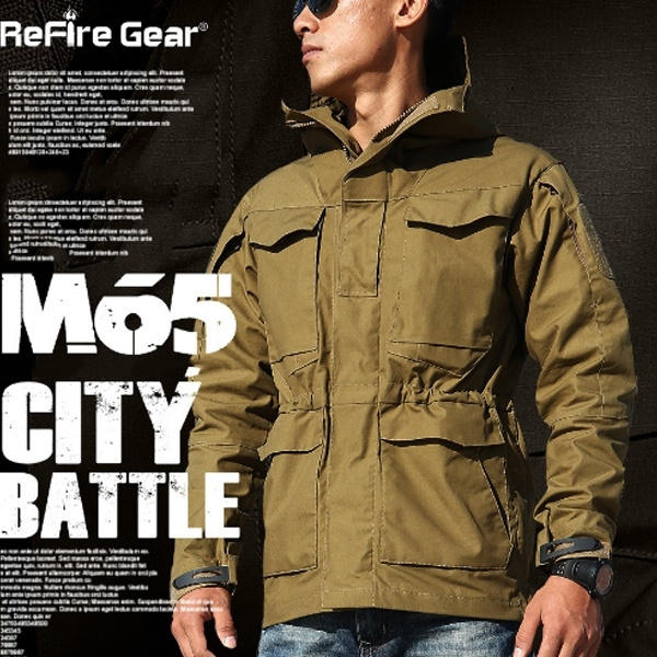 Military M65 Field Jacket Mens US Army Coats Combat Windbreaker Tactical Hooded