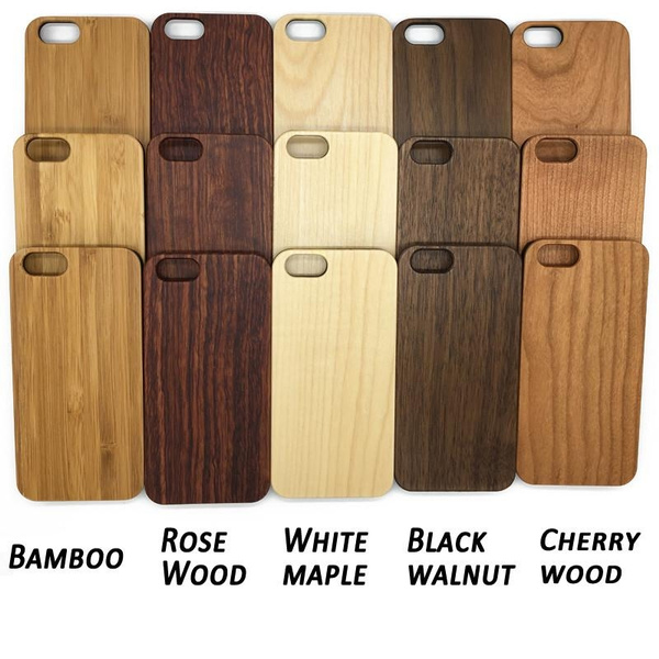 iPhone Case Wood Wooden Samsung S Cover Phone Shell for iPhone 8 X Plus ...