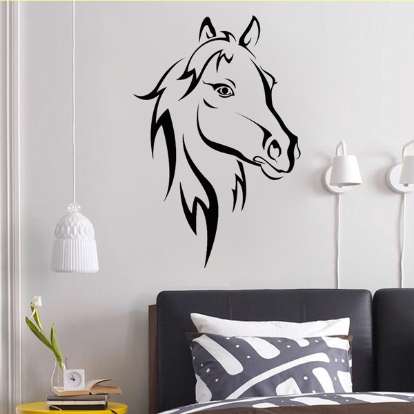 Art Horse Vinyl Wall Sticker  Kids Room Decoration House Decal animal Stickers