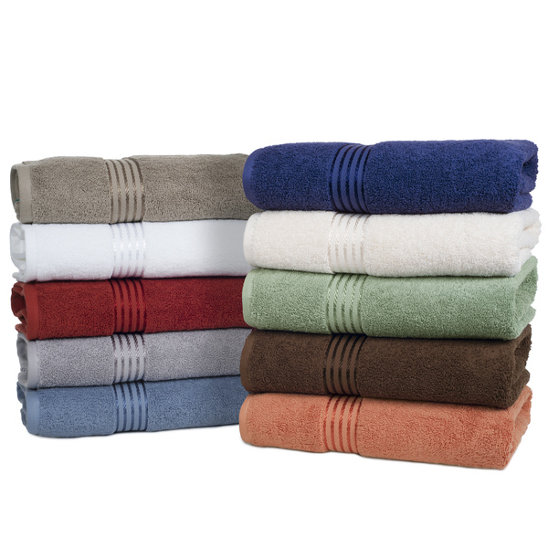 100% Cotton Hotel Style 6 Piece Towel Set with 2 Bath Towels, 2
