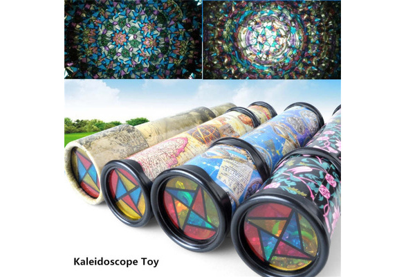 1pc Classic Toy Kaleidoscope Rotating Colorful World Kids Gift Toys Color Random