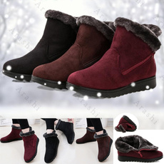 Casual Winter Mother Shoes Women's Ankle Boots Fashion Flat Warm Boots