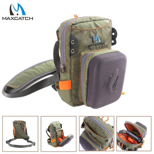 Maxcatch Fly Fishing Tackle Bag Chest Bag Waist Pack with Molded Fly Bench