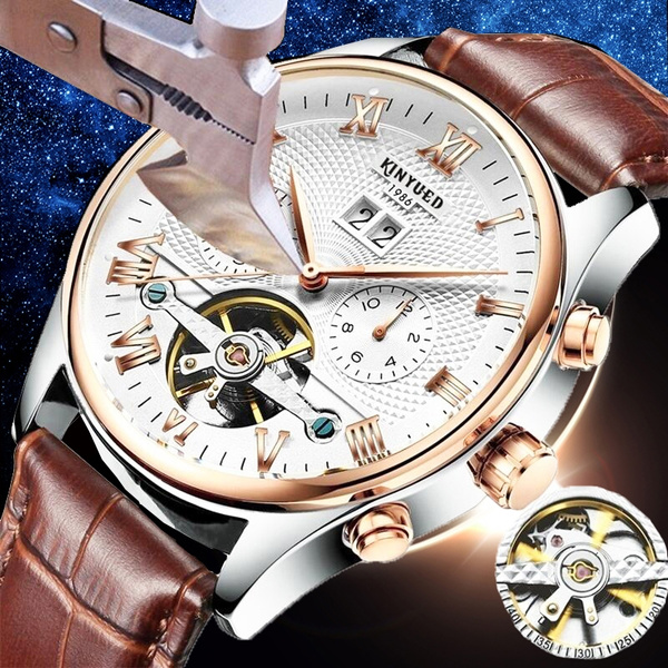 Christmas Gifts Watches Tourbillon Automatic Mechanical Waterproof