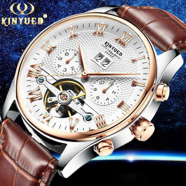 Watches KINYUED Mechanical Tourbillon Brand Watches Montres M