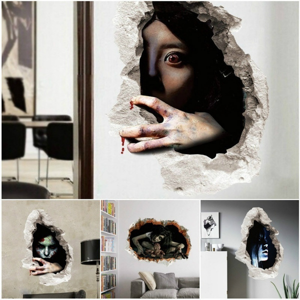  Halloween Ghoul Wall Decal - Creepy Human Monster