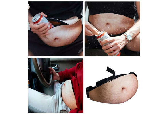 Universal Flesh Colored Beer Fat Belly Waist Bags For Iphone