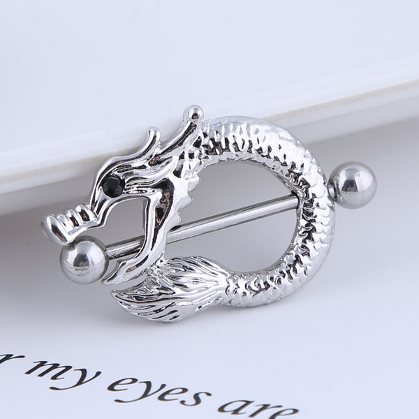 Silver nipple shop piercing jewelry