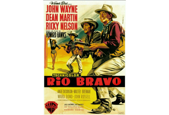 Rio Bravo John Wayne Dean Martin Movie Art Silk Poster 24x36inch Wish