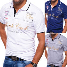 Men's Fashion Personality Cultivating Short-sleeved Polo Shirts