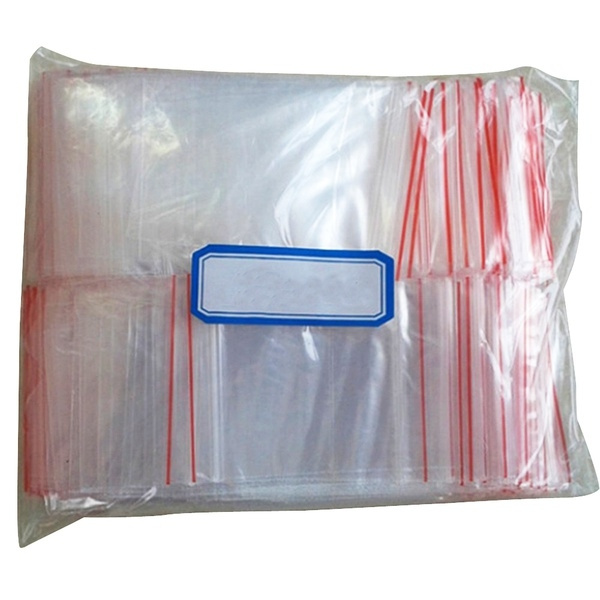 100 Pcs Sachet Pochette Transparent En Plastique Fermeture Bag Pochon Pression