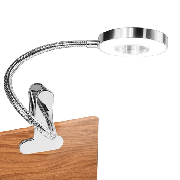 7w Clip On Lamp Desktop With Stable Clamp Book Light For Reading In Bed Eye Care Bedside Stand 2 Lighting Color Usb Plug Wish Lamp Desktop With Stable Clamp, Clamp On Reading Light