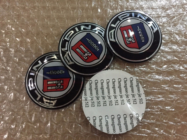 4pcs Epoxy Resin Alpina Wheel Center Caps 65mm Decals Emblem Badge Logo ...