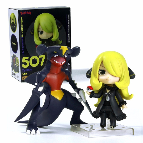 Child Toy Nendoroid Cynthia and Garchomp Action Figures Toys Anime