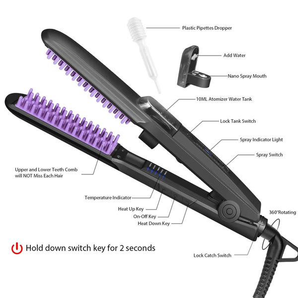 Steam pro outlet straightening brush iron