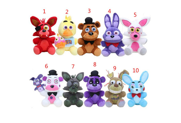 20cm Five Nights At Freddys FNAF Plush Toys Freddy Bear Foxy Chica Bonnie Stuffed  Animal Dolls Xmas Birthday Gifts From Fine333, $3.76