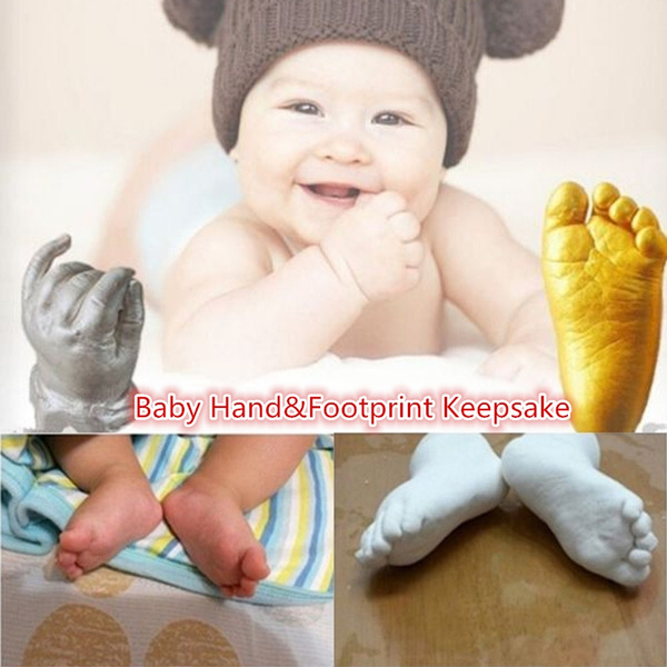 Baby Handprint Footprint Kit 3D Plaster Casting Keepsake hand