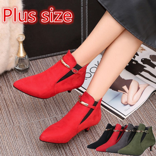 red party shoes low heel