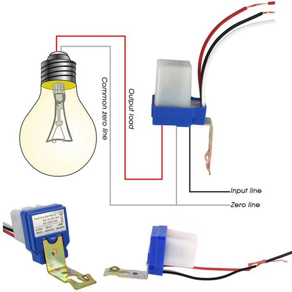 Auto On Off Street Light Switch Photo Control Sensor For AC 220V 10A 50-60_dr 