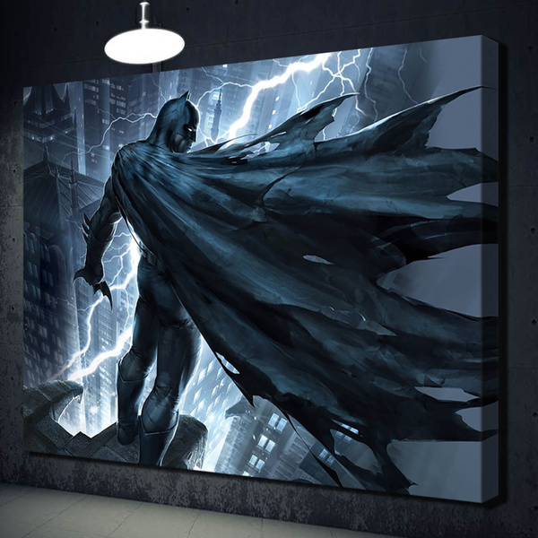 Batman Photo Picture Art Print On Framed Canvas Wall Art Home Decoration 
