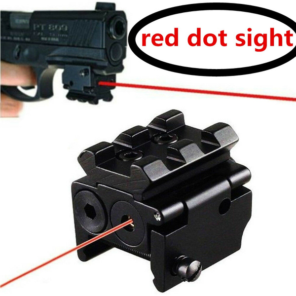 Red Dot Laser Sight Scope Tactical Compact Dual Weaver/PicatinnyRail ...