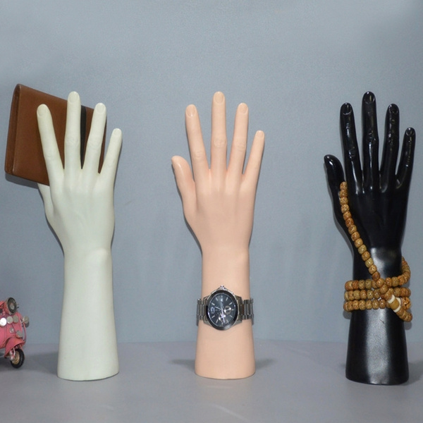 2 Pair Male Mannequin Hand Jewelry Bracelet Gloves Display Model Stand 12" 