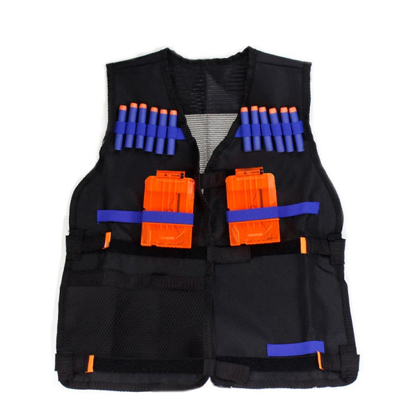 Tactical Vest Set Kids Toys Gun Belt Jacket Foam Bullet Holder ❤lo 