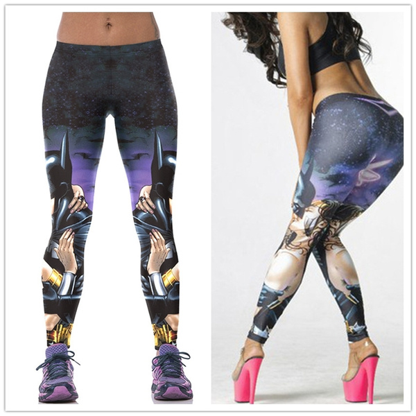 Plus Size S 5XL Batman Printing Womens Batman Leggings High Elastic Fashion Fitness Leggings Gym Sports Yoga Pants