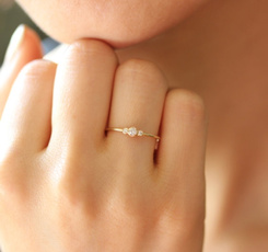 Fashion, Shiny, gold, Engagement Ring