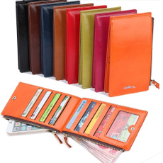 leather wallet, candy color, leather, Clutch