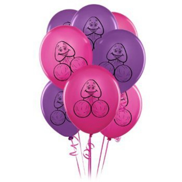 Funny Balloons Night Hen Party Decor Latex Bachelorette Supplies 10 Pcs/1 Set