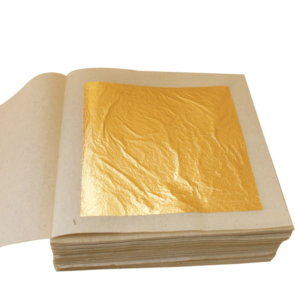 100x 24K Gold Leaf Sheets Art Craft Design Gilding Framing Scrap Premium  Golden