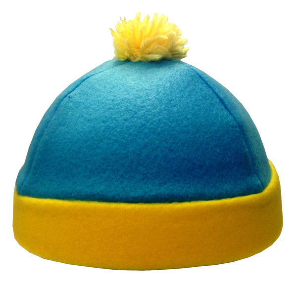 Blue and yellow store beanie hat