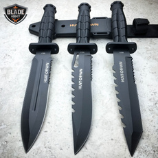 12.5" TACTICAL SURVIVAL Rambo Hunting FIXED BLADE KNIFE Army Bowie w/ SHEATH