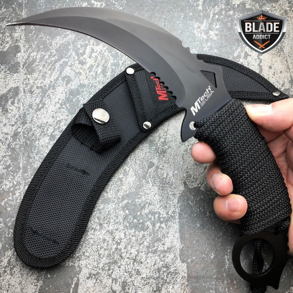 Tactical Combat Karambit Knife Claw Knife Fixed Blade Knife W