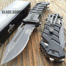 8" BALLISTIC Tactical Combat Spring Assisted Open Pocket Rescue Knife EDC B-H