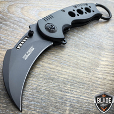 TAC-FORCE Spring Assisted Opening Knives Black KARAMBIT CLAW Rescue Pocket Knife